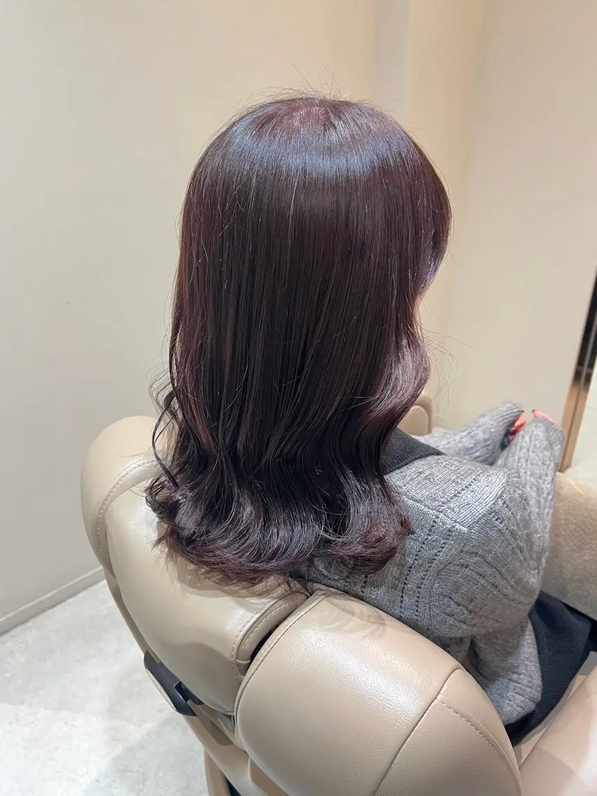 ロング カラー ラベンダーカラー ラベンダーピンク ピンクカラー ヘアカラー トリートメント THINK SHOP sakiのヘアスタイル