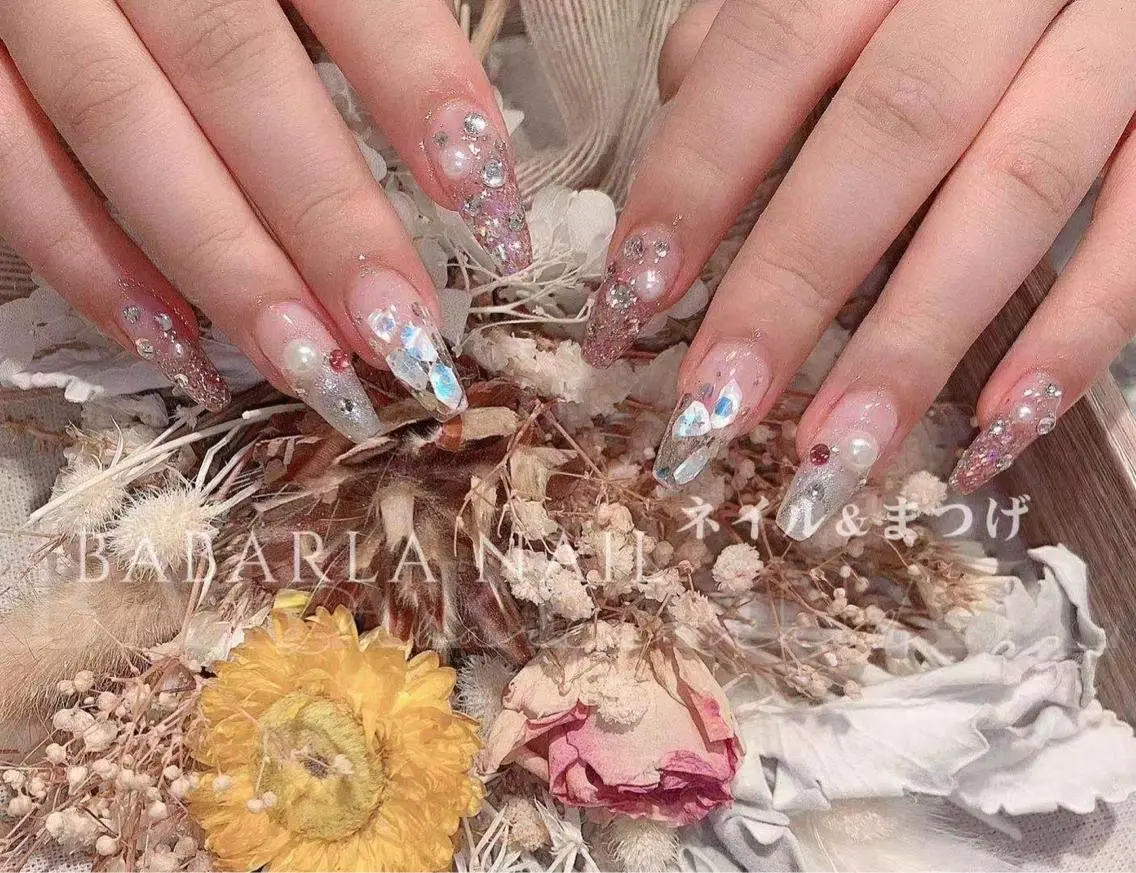 ネイル アートネイル クリアネイル シルバー Babarla Nailのネイルデザイン