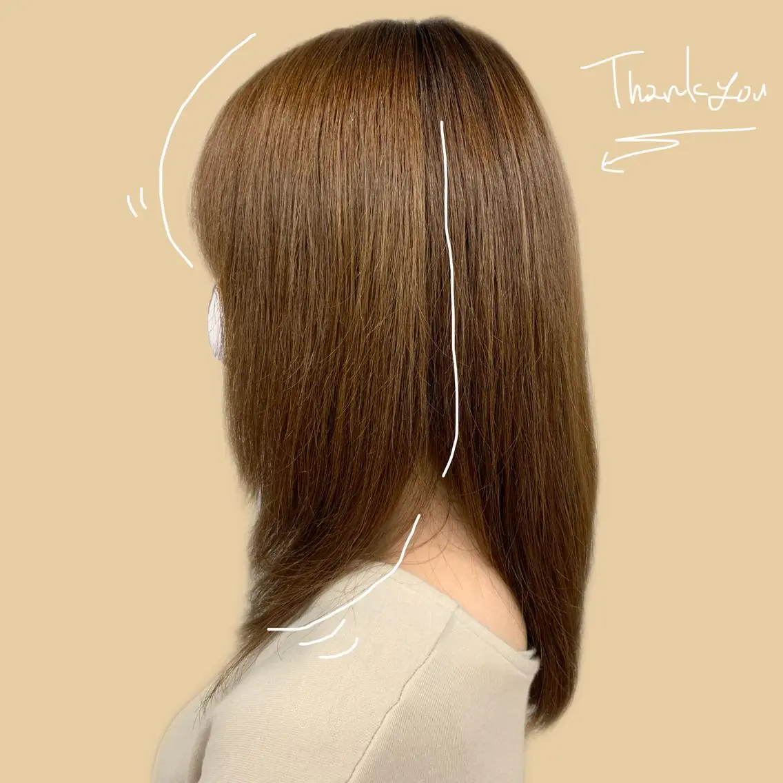 セミロング 顔周りカット 縮毛矯正 🫧 みゆ🫧のヘアスタイル