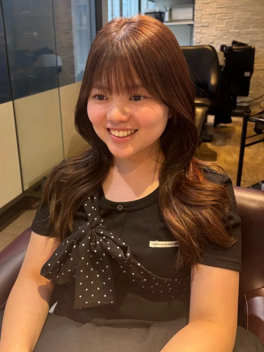 セミロング カラー くびれヘア レイヤーカット 盛れるレイヤー/ 髪質改善/遠藤龍雅のヘアスタイル