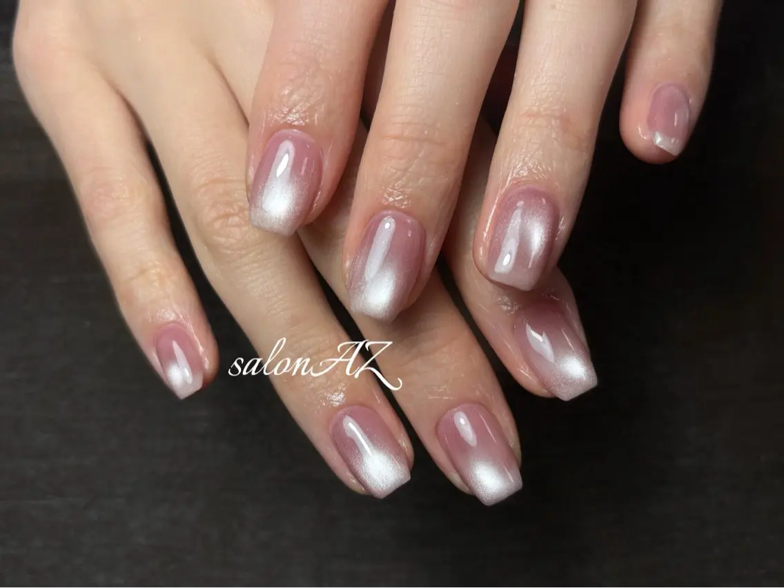 ネイル アートネイル 長さ出し フットネイル フレンチネイル ジェルネイル ハンドネイル salon AZのネイルデザイン