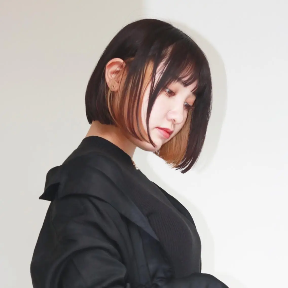 ショート カラー ヘアアレンジ インナーカラー カット ヘアカラー トリートメント 🖤小顔ボブ/ウルフ レイヤー🖤山本諒のヘアスタイル