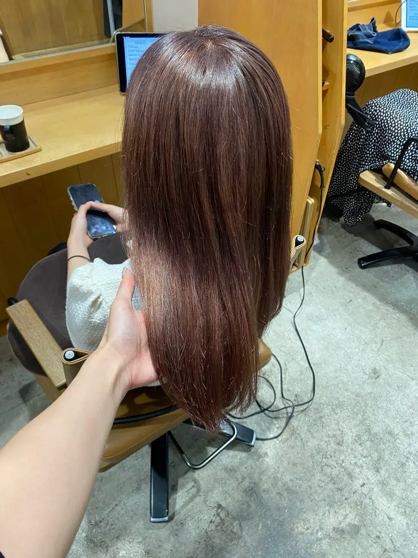 セミロング ラベンダーベージュ ヘアカラー GINZARay2 風本朱里🐥のヘアスタイル