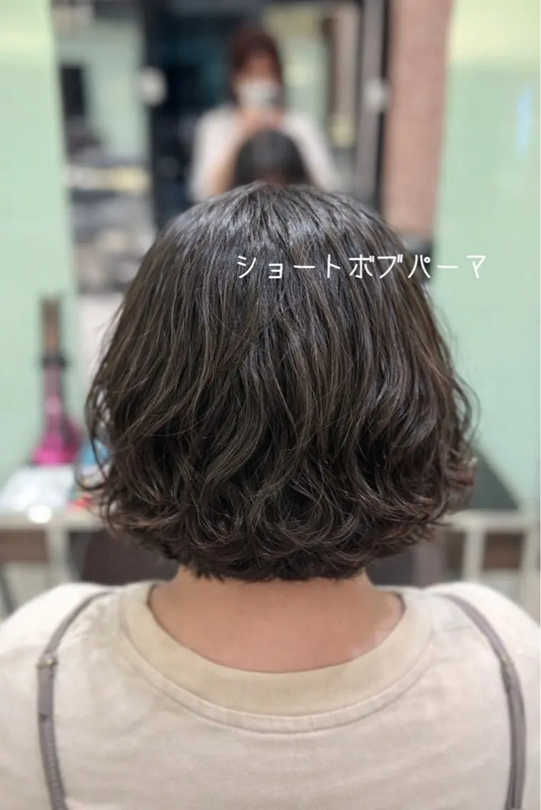 ショート パーマ ショートボブ ボブ ショートヘア カット パーマ ボブ・ショート 🌻Yurinaのヘアスタイル