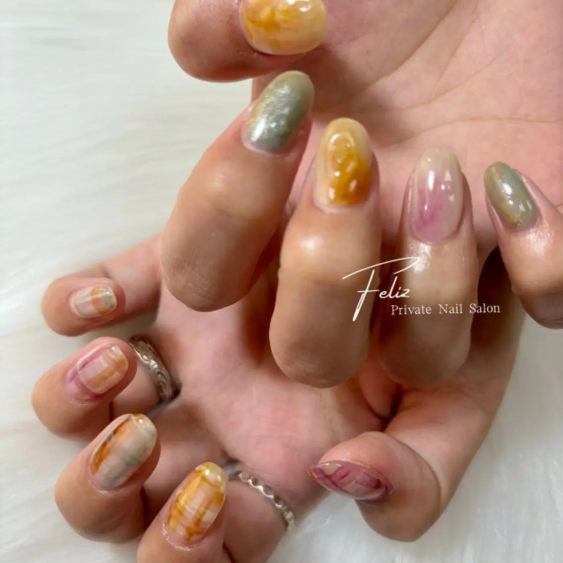 ネイル ハンドネイル フットネイル ハンドケア Feliz yuukaのネイルデザイン