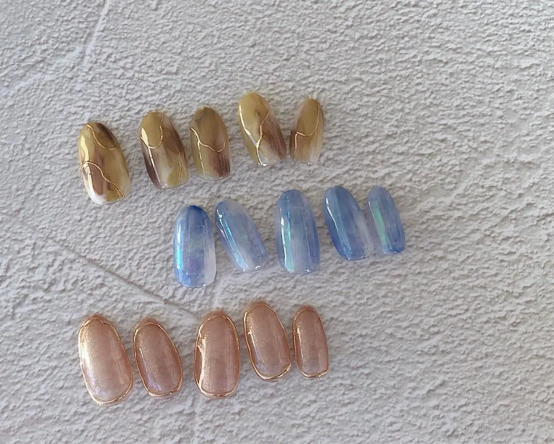 ネイル アートネイル ミラーネイル ハンドネイル saki_ nail heronのネイルデザイン