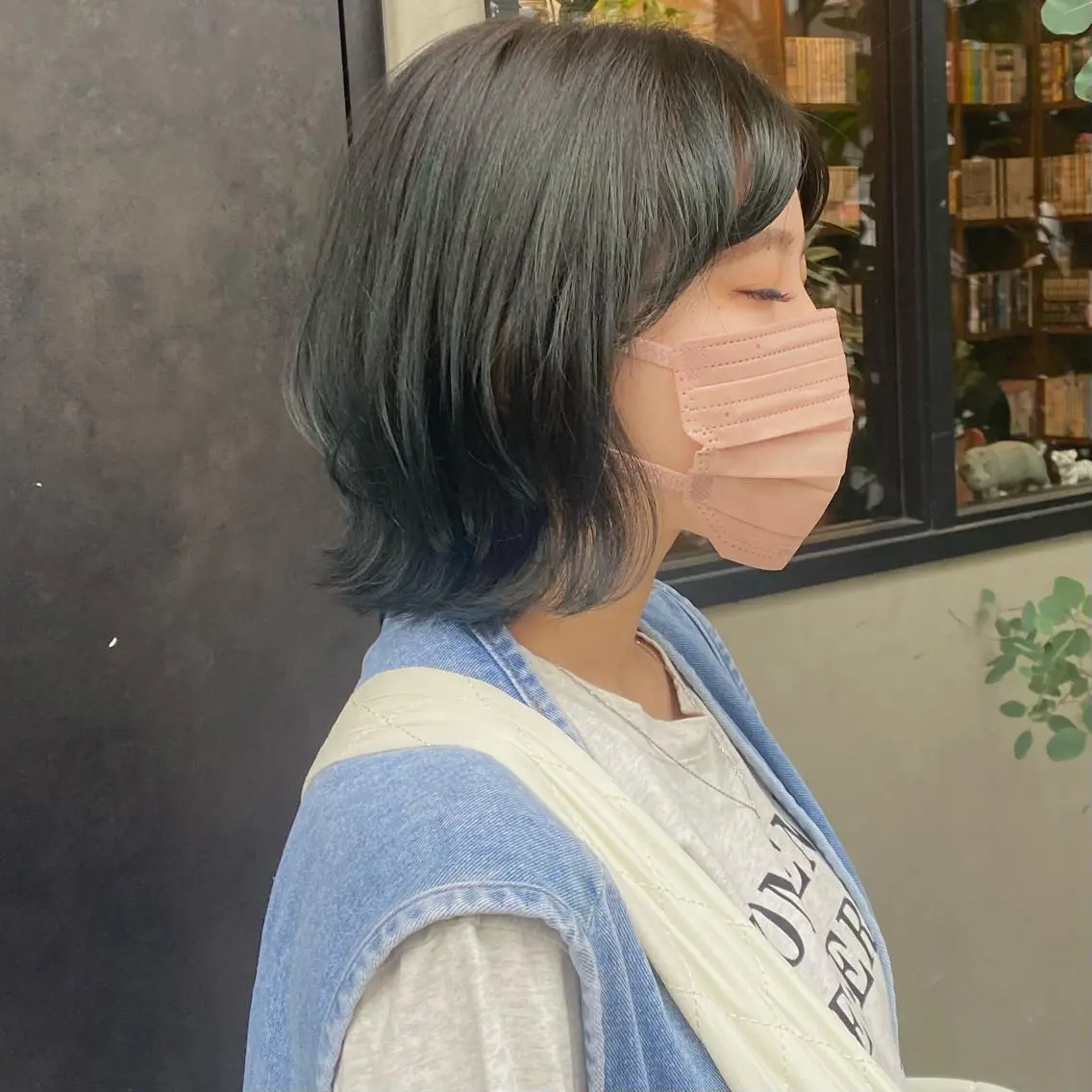 ミディアム カラー カット ヘアカラー トリートメント 比嘉 陽のヘアスタイル