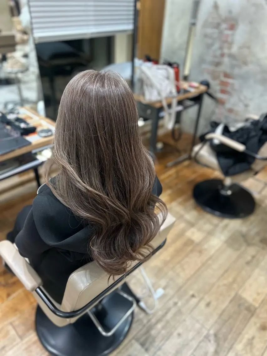 ロング カラー ヘアカラー トリートメント 銀座/透明感カラー 🫧祝迫愛艶のヘアスタイル