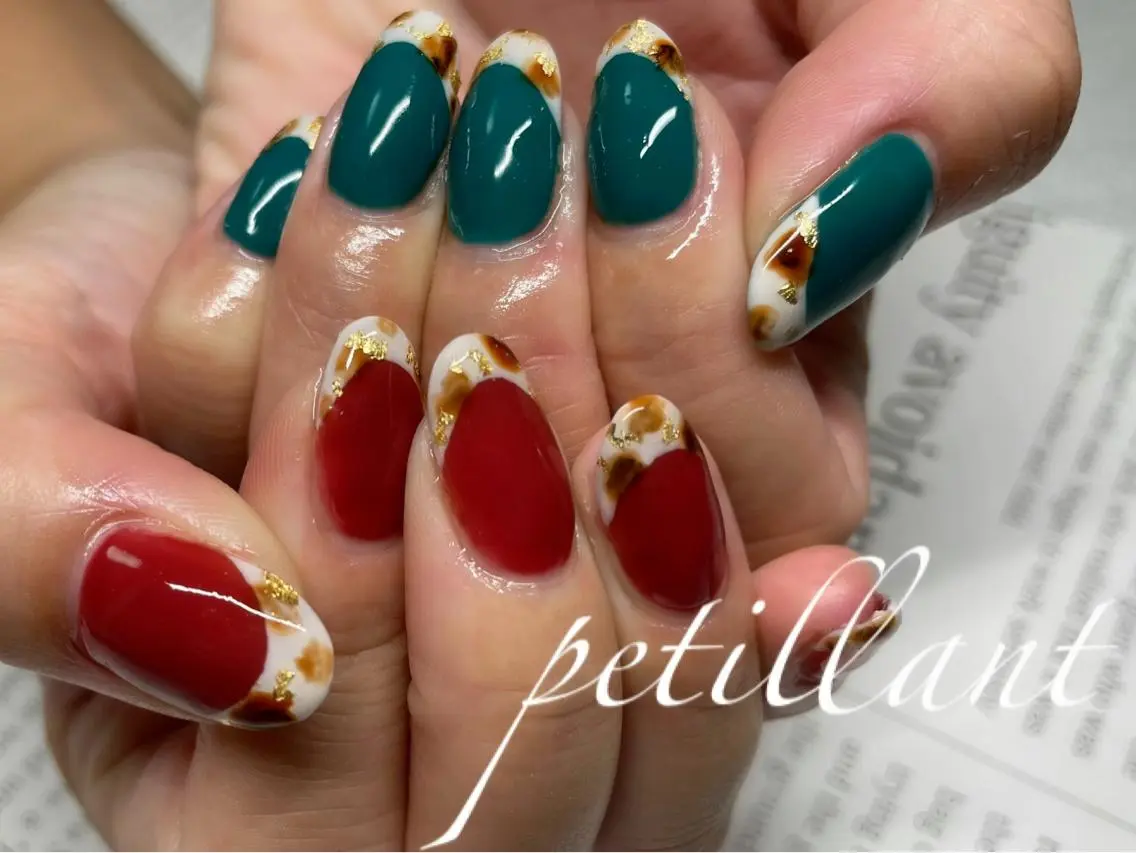 ネイル フレンチネイル 持ち込み nail salon petillantのネイルデザイン