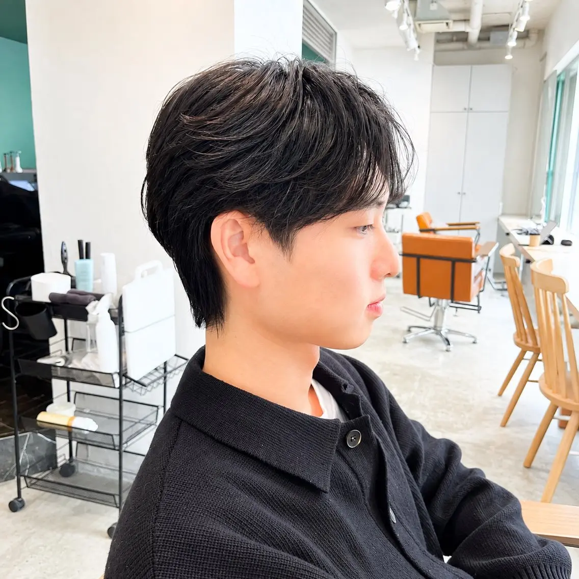 ショート パーマ メンズ カット パーマ センターパート職人 柏/メンズ/ ハルキのヘアスタイル