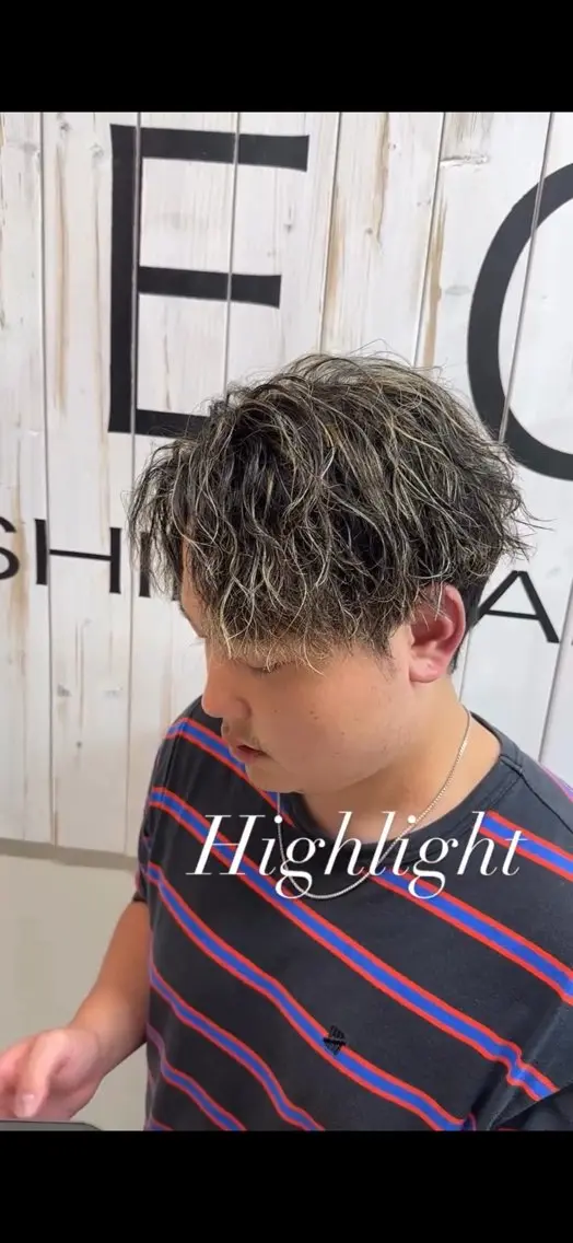 カラー パーマ メンズ メンズメッシュ メンズパーマ メッシュ カット ヘアカラー メンズ特化 ⚡️ナツキ⚡️のヘアスタイル