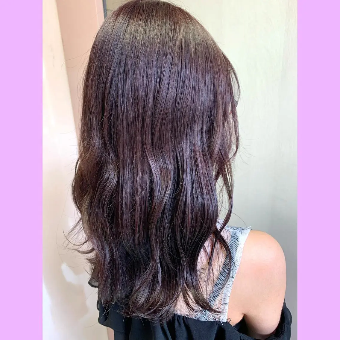 ロング カラー パープルカラー 浅沼 久瑠美のヘアスタイル