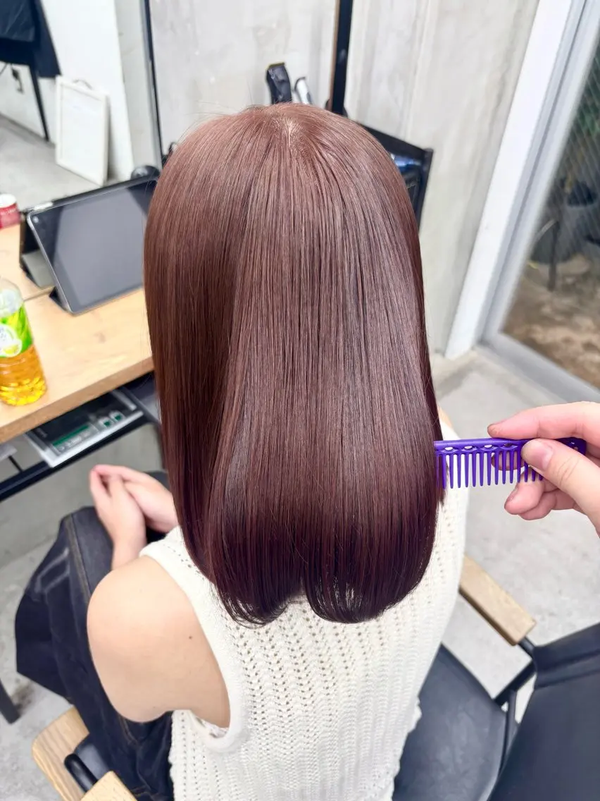 ミディアム カラー ヘアカラー トリートメント 透明感カラー🫧 /hinaのヘアスタイル