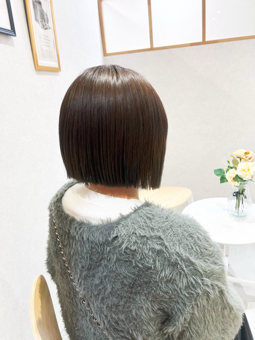 ミディアム ボブ mao/ bob オリーブcolorのヘアスタイル