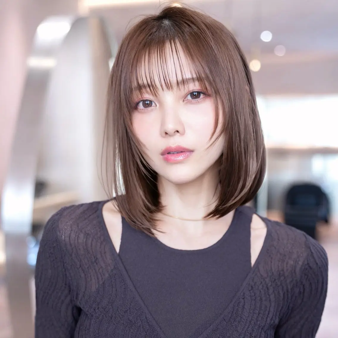 ミディアム カラー パーマ 切りっぱなしボブ ショートボブ ボブレイヤー 透明感カラー ボブ カット ヘアカラー 縮毛矯正 トリートメント 【渋谷】ボブ・ レイヤーボブ特化✂︎のヘアスタイル