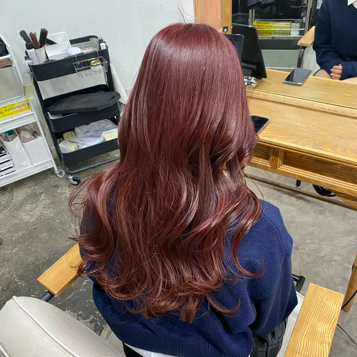 ロング カラー ヘアカラー トリートメント エクステモデル募集 💗大阪梅田/川上のヘアスタイル