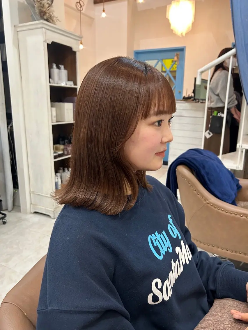 ミディアム 顔周りカット lole. まさきのヘアスタイル