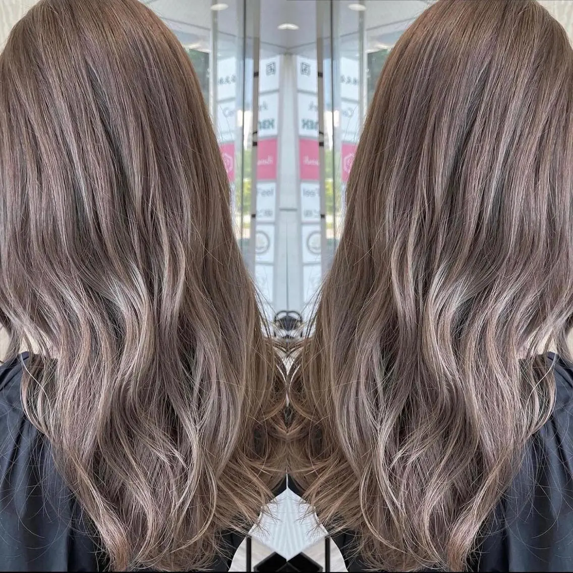 ロング カラー アッシュ 外国人風カラー レイヤーカット トリートメント カット ヘアカラー トリートメント 河合秀明/ショート /ボブ/レイヤーのヘアスタイル