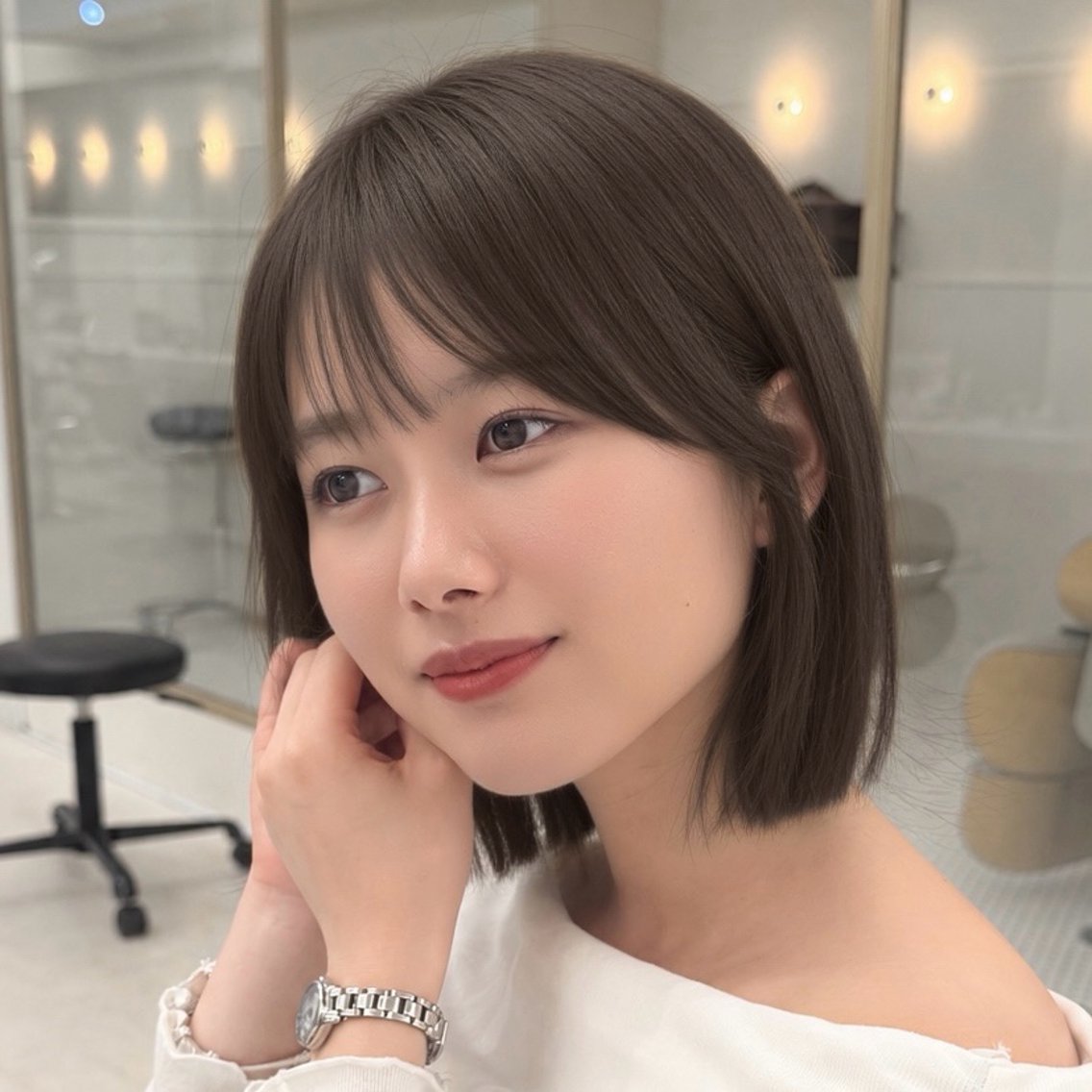 ショート カラー 透明感カラー ボブ mei ボブ ショートボブ特化🤎のヘアスタイル