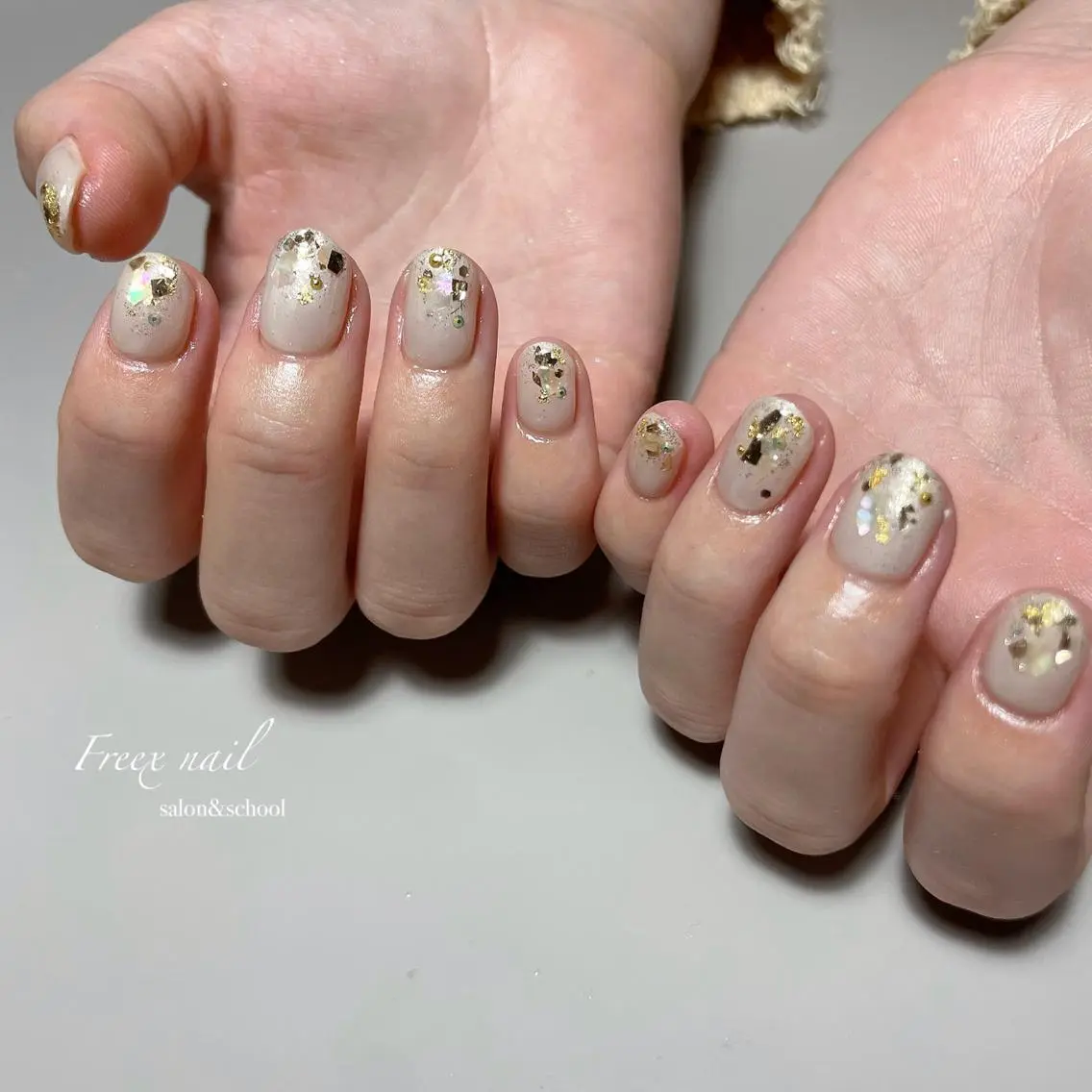 ネイル キラキラネイル ハンドネイル フットネイル freex nail /ニュアンス/個性派のネイルデザイン