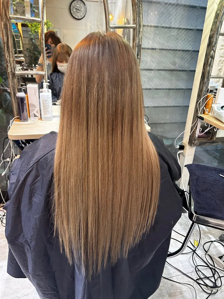 ロング カラー ‼️最新ハネエクステ 原宿のヘアスタイル