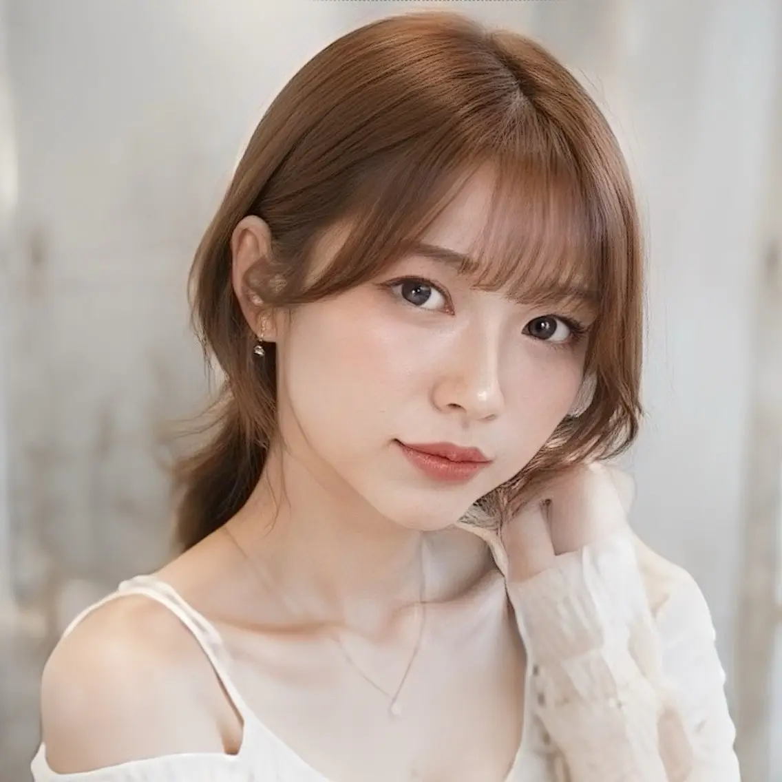 セミロング 縮毛矯正/レイヤー/ 前髪カット/おばかんのヘアスタイル