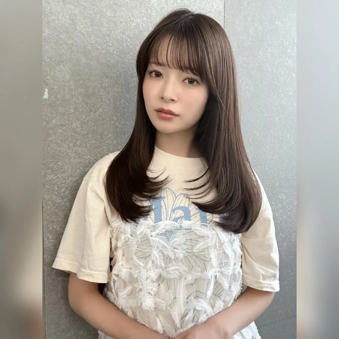 ロング くびれヘア 伸ばしかけ レイヤーカット 小顔カット 無料カットモデル募集 🍀KOSEI🍀のヘアスタイル