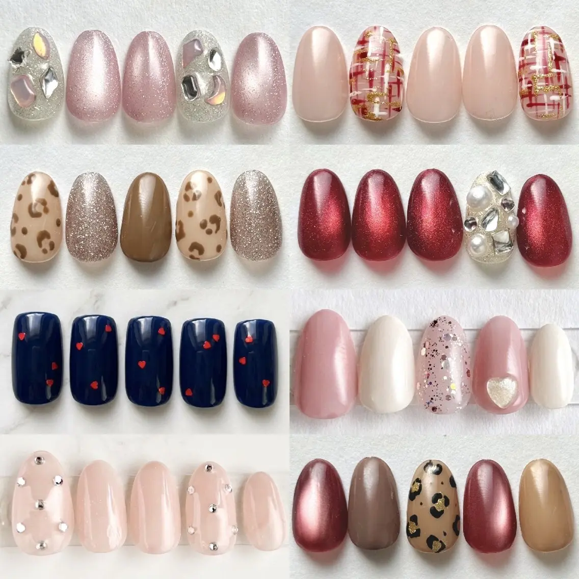 ネイル ジェルネイル ガーリー ハート オフィスネイル ハンドネイル muum_nail 新宿2分 三丁目1分のネイルデザイン