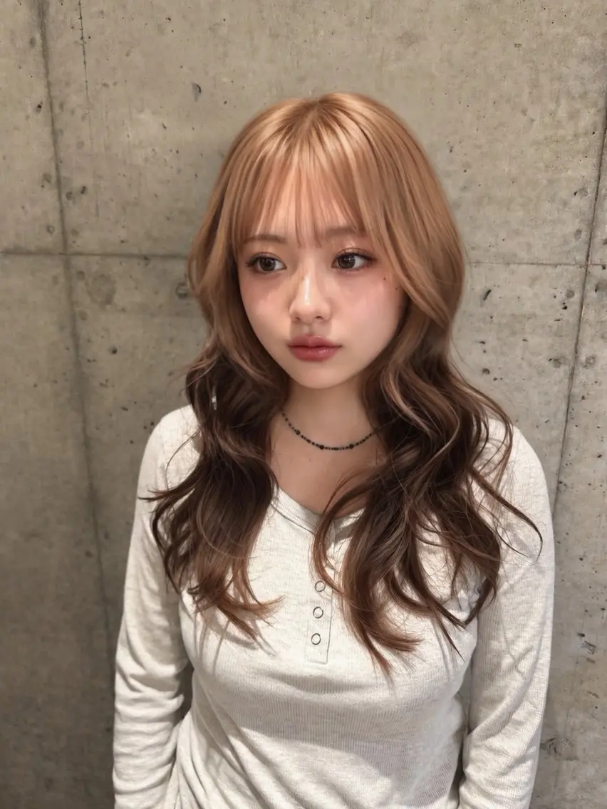 ロング カラー カット ヘアカラー トリートメント ♥️ダブルカラー /yuuki♥️のヘアスタイル