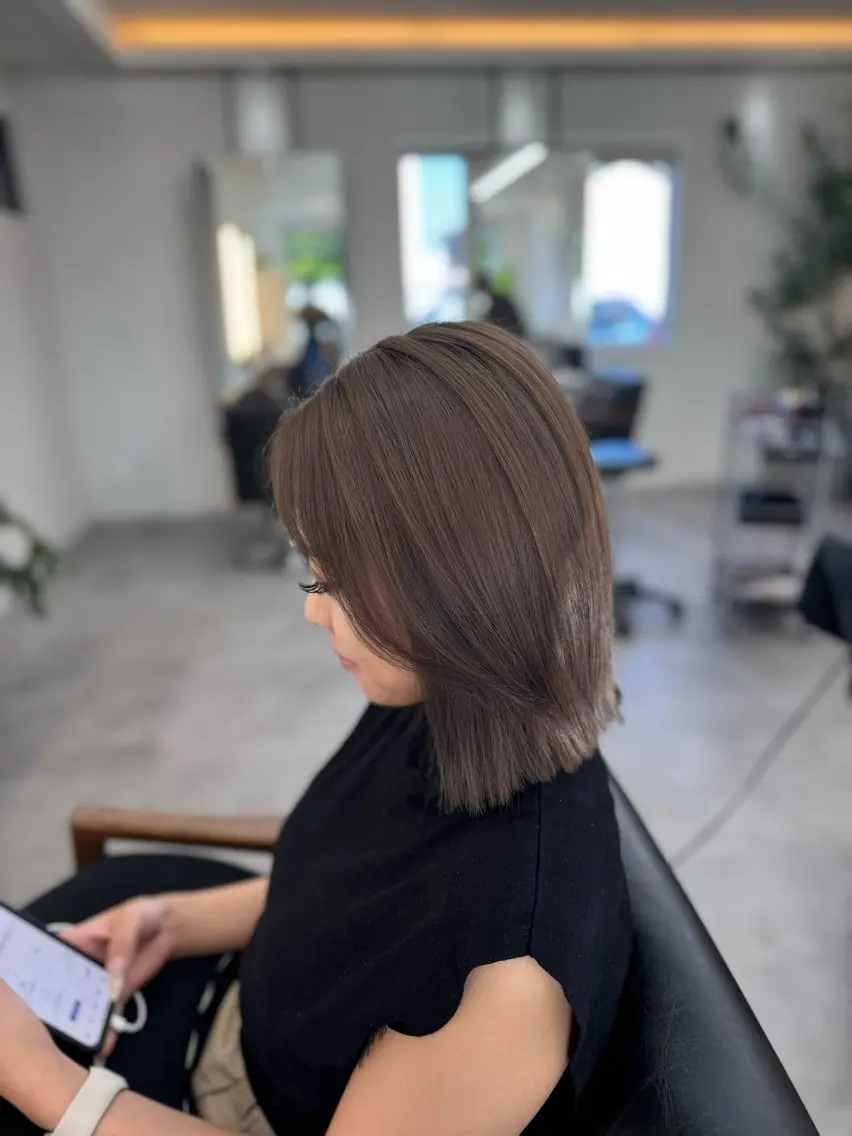 ミディアム 🫧はるか🫧 ブリーチ・髪質改善のヘアスタイル