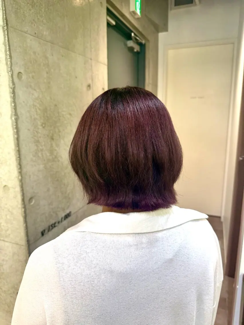 ショート カラー ラベンダーカラー ラベンダーピンク ピンクカラー カット ヘアカラー トリートメント ヘアセット 艶カラー/レイヤー/ 顔周り/ゆな🕊️のヘアスタイル