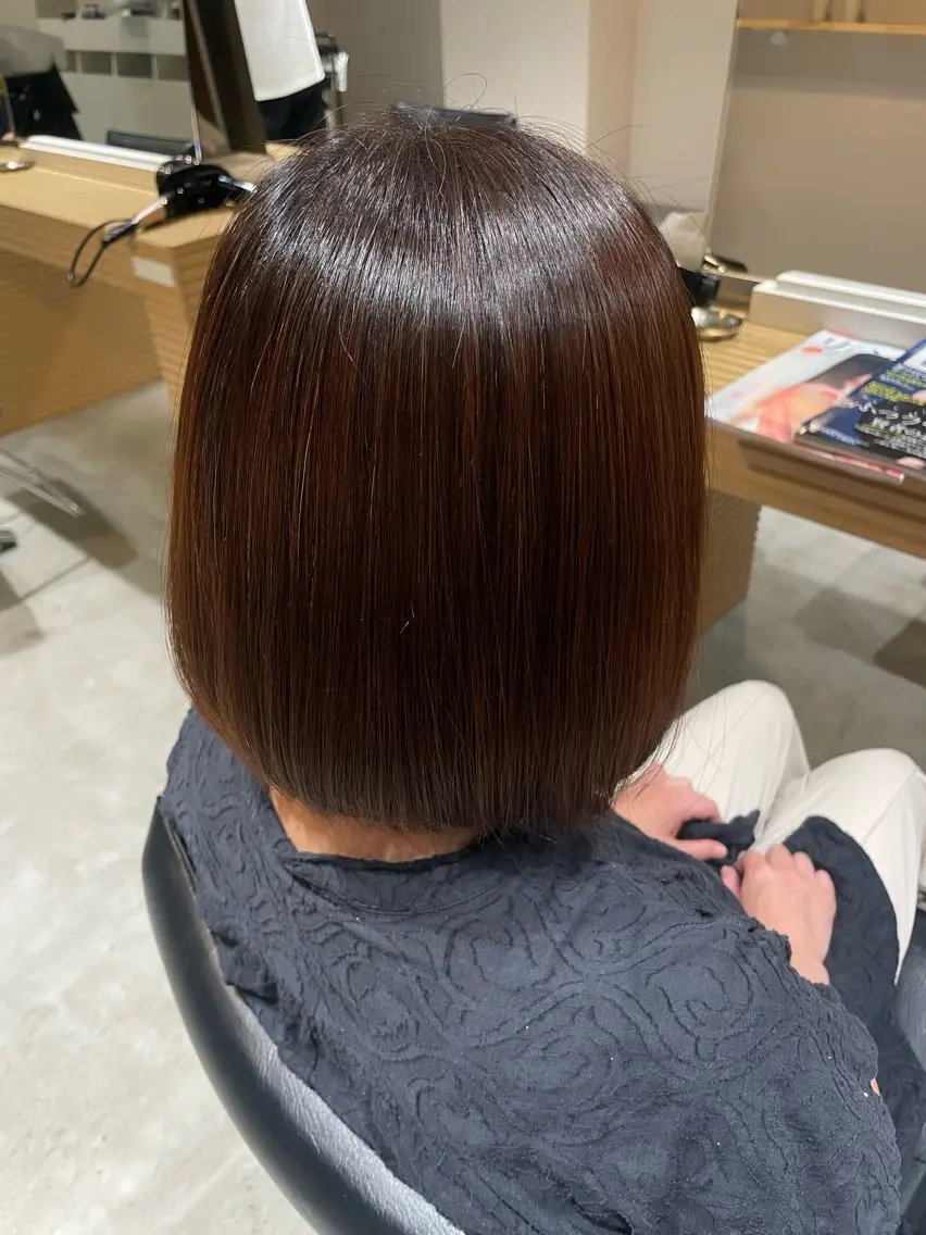 セミロング 縮毛矯正 渡部 円のヘアスタイル