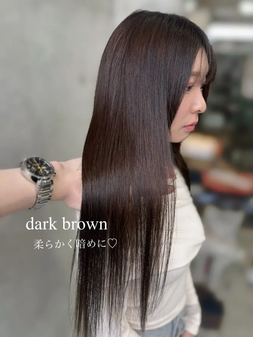 ロング カット ヘアカラー トリートメント 韓国ヘア🤍 慎之介のヘアスタイル