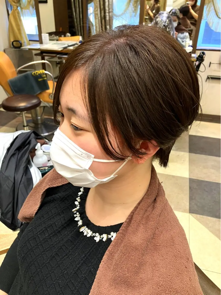 ショート ハンサムショート ショートヘア 阿部 雲母のヘアスタイル