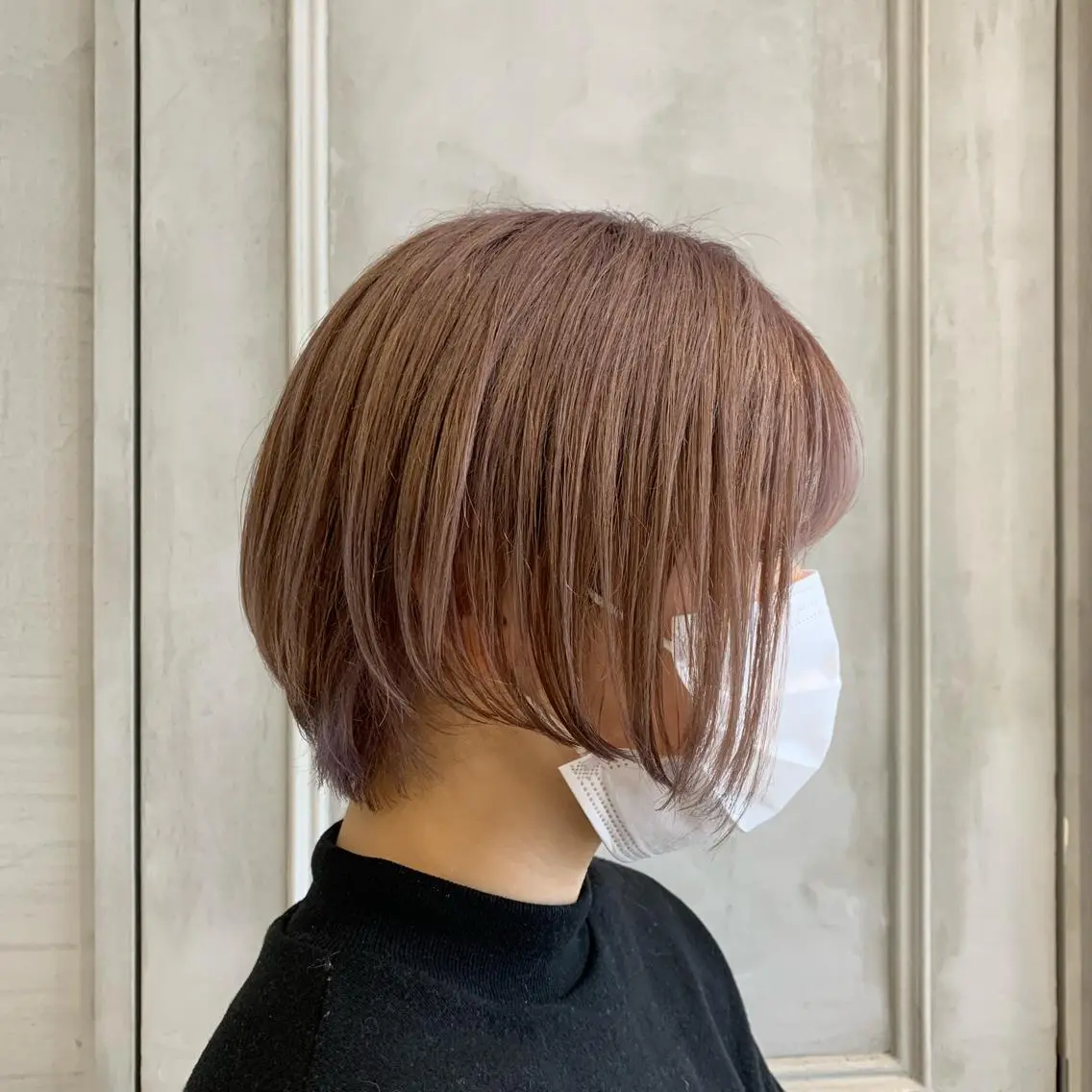ショート オリーブ カラー✨有坂映哉のヘアスタイル