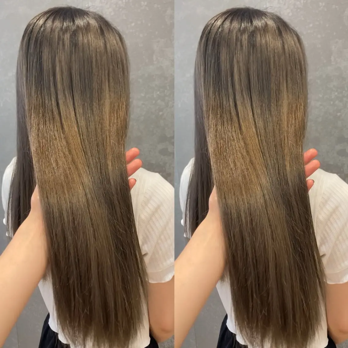 ロング カラー ベージュカラー ブリーチ み うのヘアスタイル