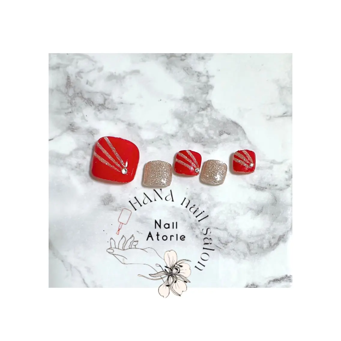 ネイル フットネイル シンプルネイル フットネイル HaNA nail salonのネイルデザイン