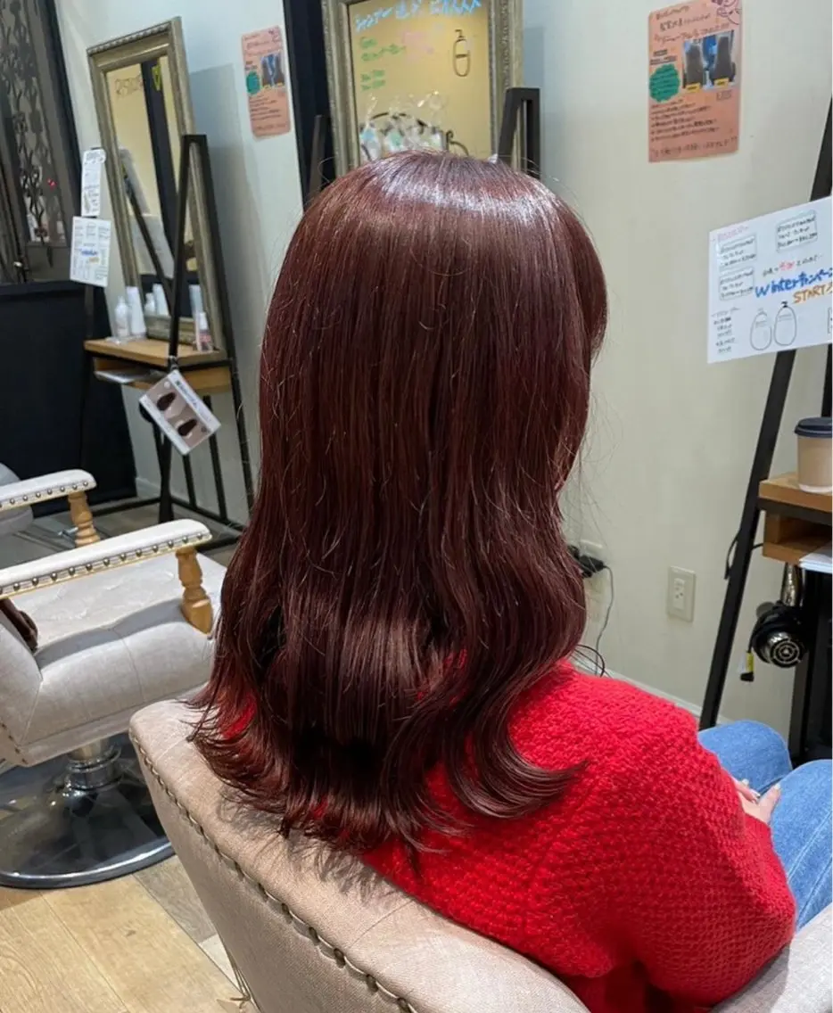 セミロング ピンクブラウン みゆ/ カラーリスト🎀のヘアスタイル