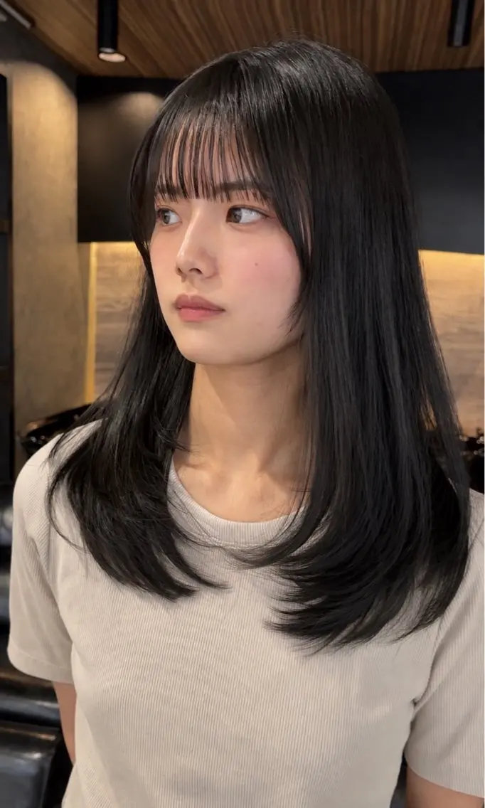 ロング カット ヘアカラー トリートメント レイヤーカット/髪質 改善/ダブルカラーのヘアスタイル