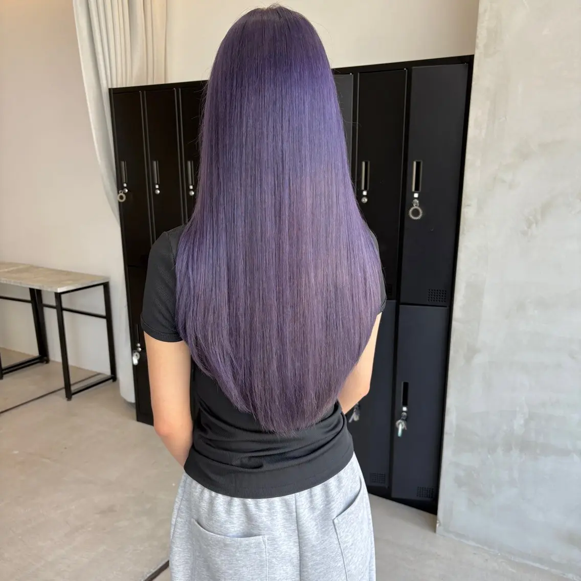 ロング カラー ブリーチ ラベンダーカラー はちすか るかのヘアスタイル