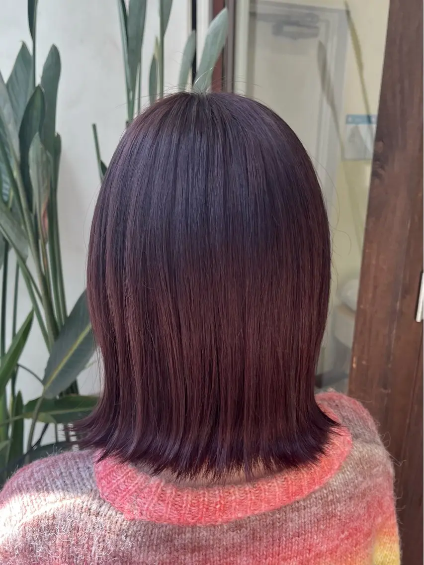 カラー 透明感/低ダメージ インナー🩵角田紗雪のヘアスタイル