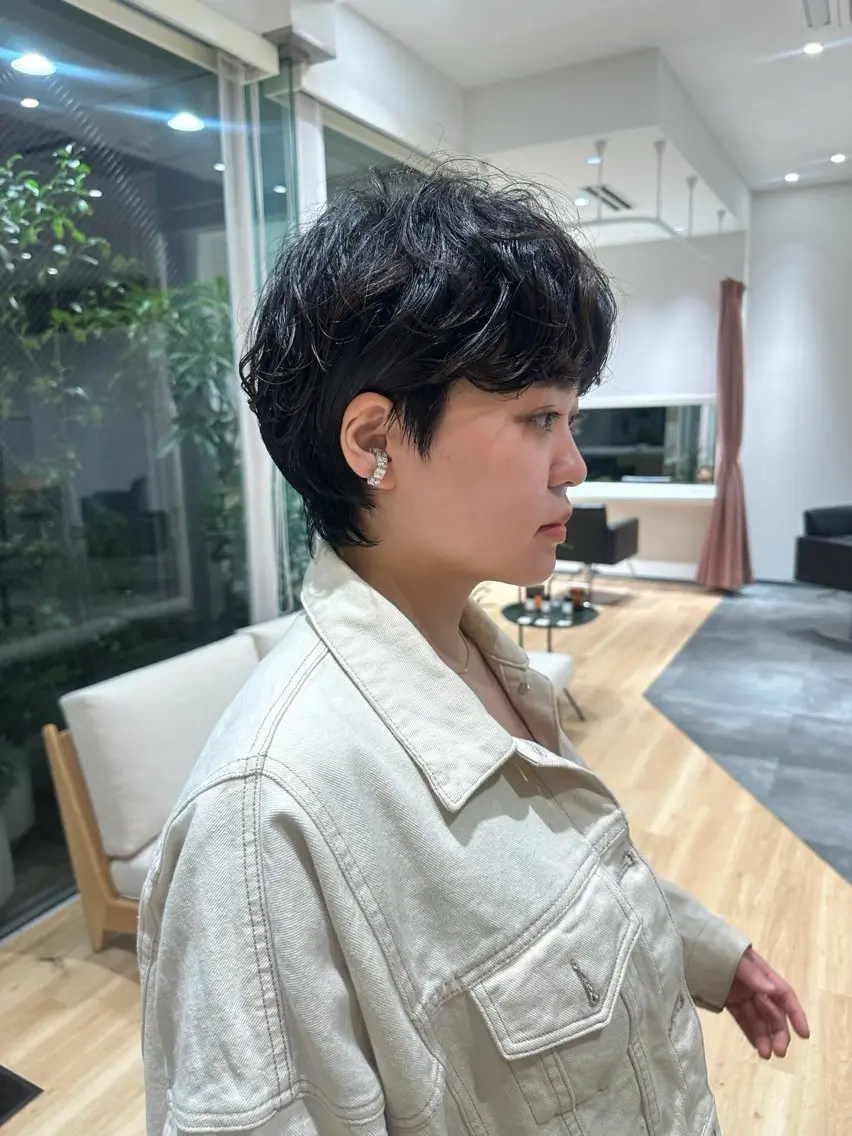 ショートパーマ💗✨急募‼️6/6(土)18:30​〜​募集✈️補足説明をご確認ください🙇‍♀️(襟足ピンパーマーつき)の写真