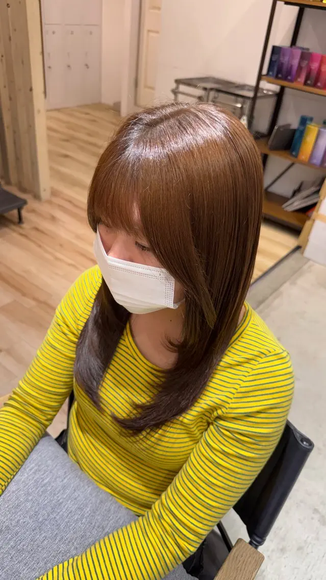 ロング ヘアカラー にいな/ 縮毛矯正/カラー☘️のヘアスタイル