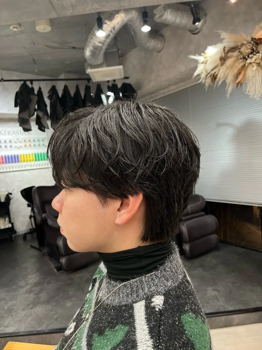 ミディアム メンズ ヘアセット 🔥最強メンズ特化/ パーマの達人🔥風見のヘアスタイル