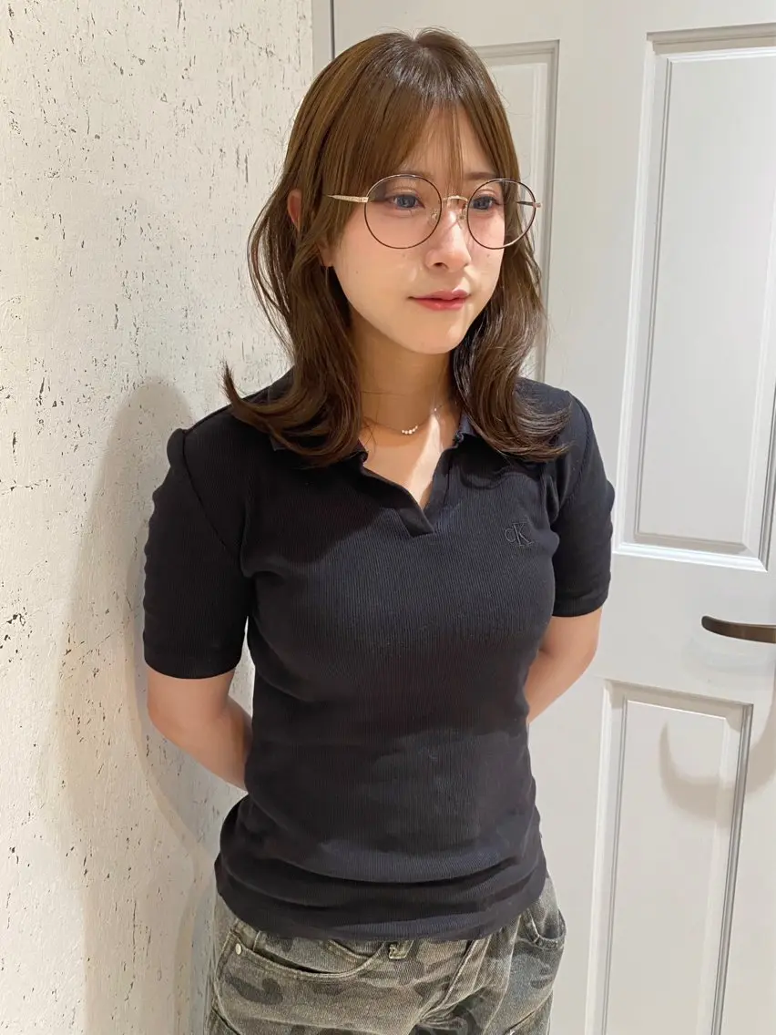 ミディアム カラー ブリーチ ブリーチなしカラー カット ヘアカラー トリートメント mai / linoah˚✧のヘアスタイル