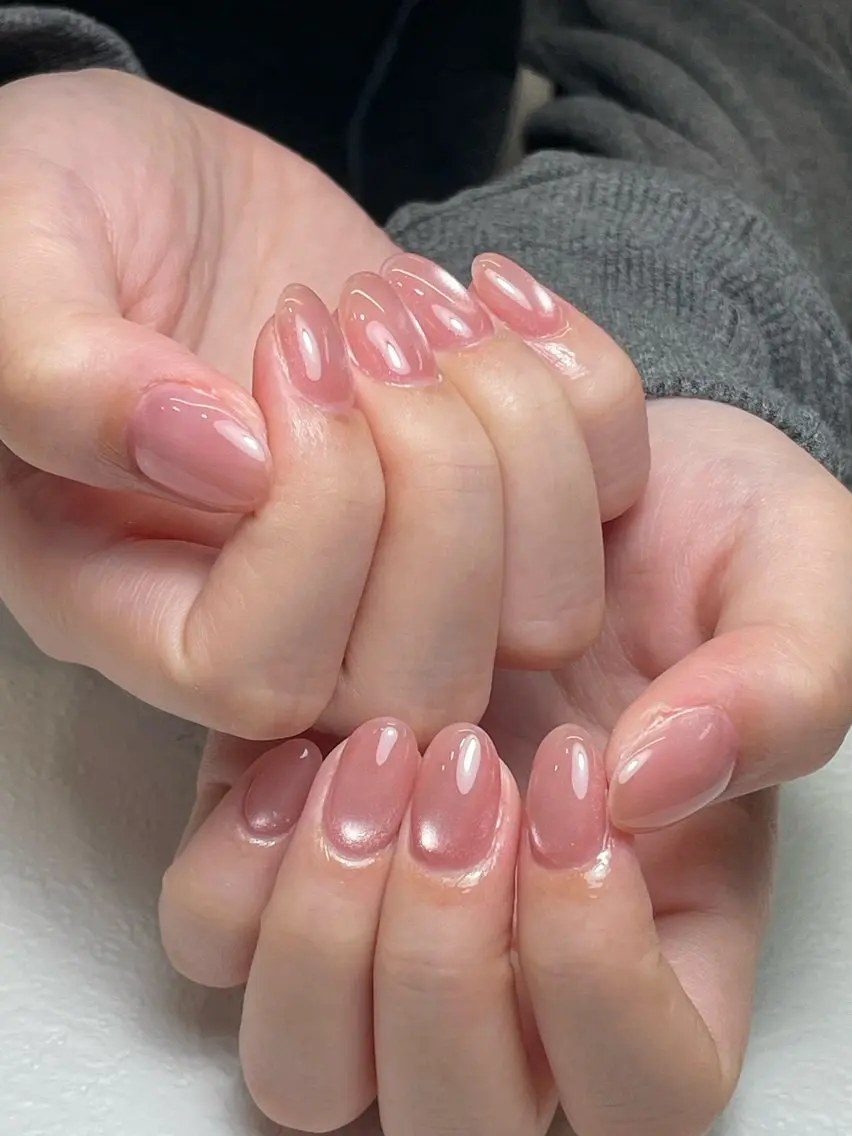ネイル ボルドー ブラウン チークネイル 長さ出し フレンチネイル 中野駅から2分 MEO NAILのネイルデザイン