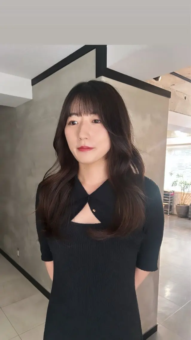 ロング カラー カット ヘアカラー タナカ カナ🫧のヘアスタイル