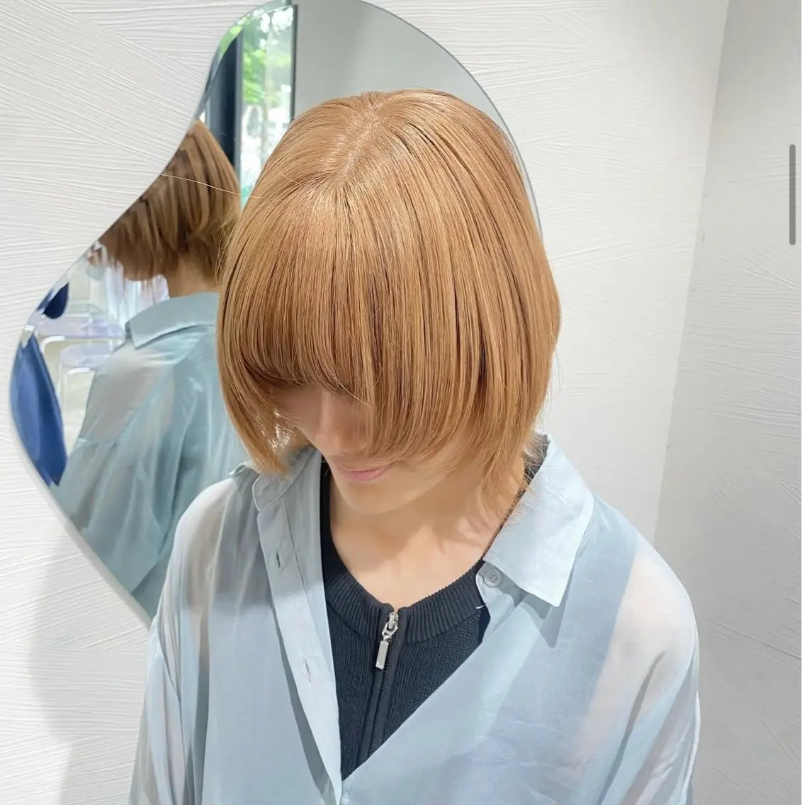 ミディアム カット ヘアカラー トリートメント ショートヘアとカラー の専門家/もりしーのヘアスタイル