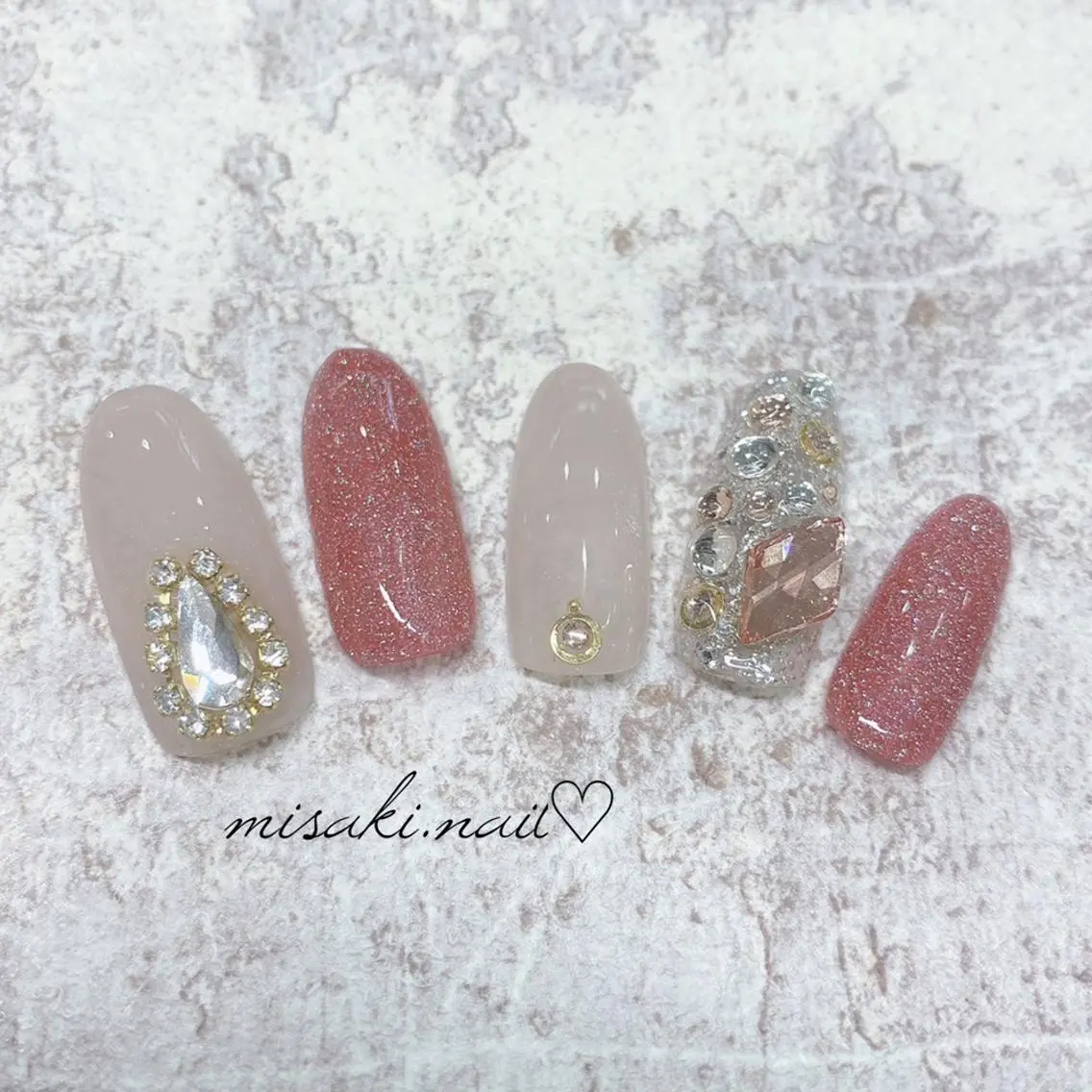 ネイル 韓国ネイル ワンホンネイル ハンドネイル nailsalon miinailsのネイルデザイン