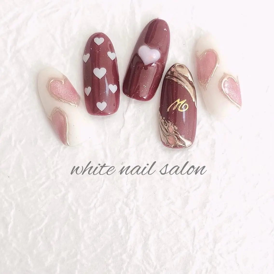 ネイル ジェルネイル ハードジェル 持ち込み ソフトジェル ハンドネイル white nail salonのネイルデザイン